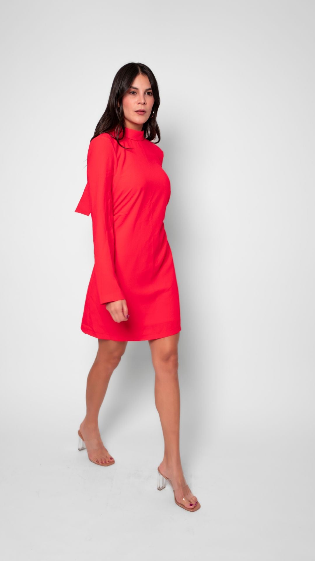 Vestido Rojo Con Lazo