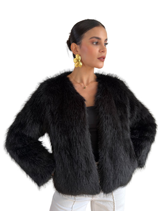 Abrigo Black Velvet