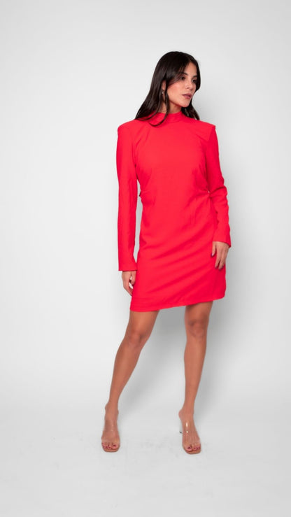Vestido Rojo Con Lazo