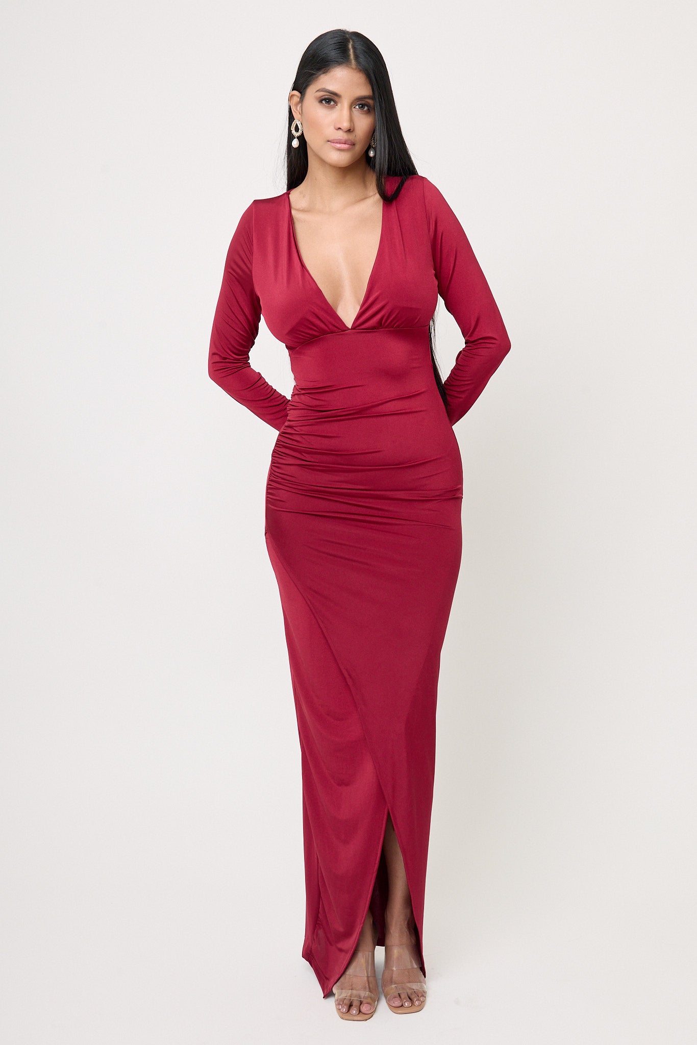 Vestido Vino Elegante