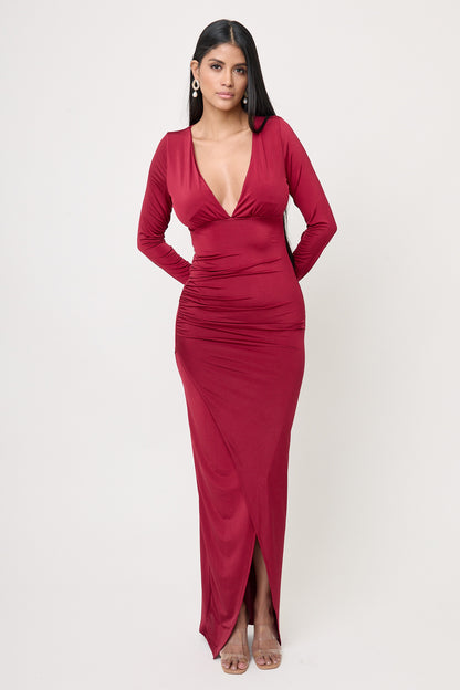 Vestido Vino Elegante