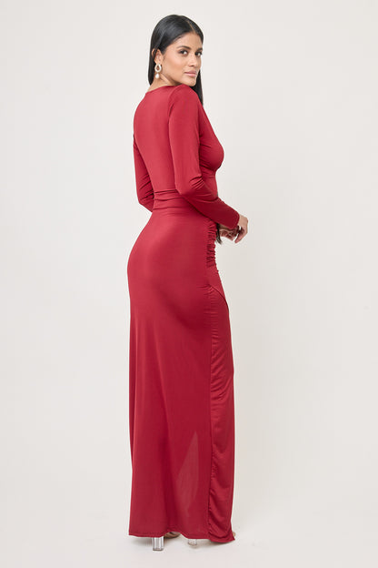 Vestido Vino Elegante